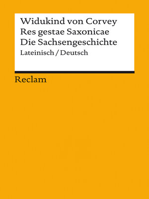 cover image of Res gestae Saxonicae / Die Sachsengeschichte